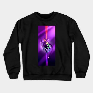 curtain dancing cat Crewneck Sweatshirt